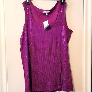 Sequined tank top